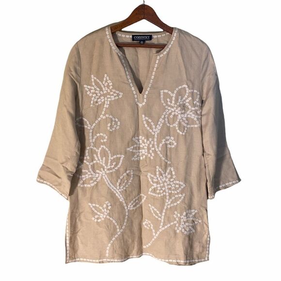 Context Lord & Taylor Embroidered Top - Picture 1 of 7